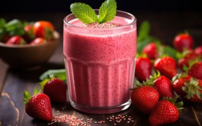 SMOOTHIE PROTÉINÉ FRAISE BASILIC