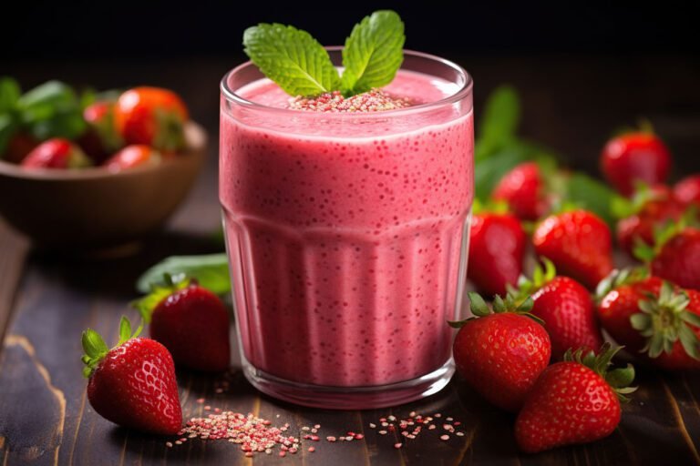 Recette de smoothie protéiné à la fraise