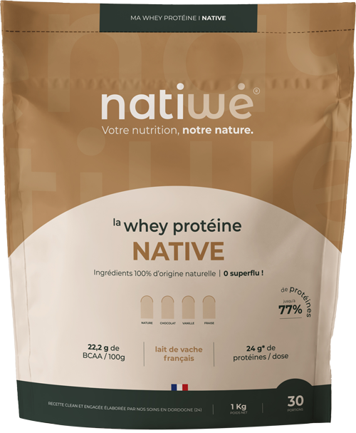 Natiwé - protéine whey native format 1 kg