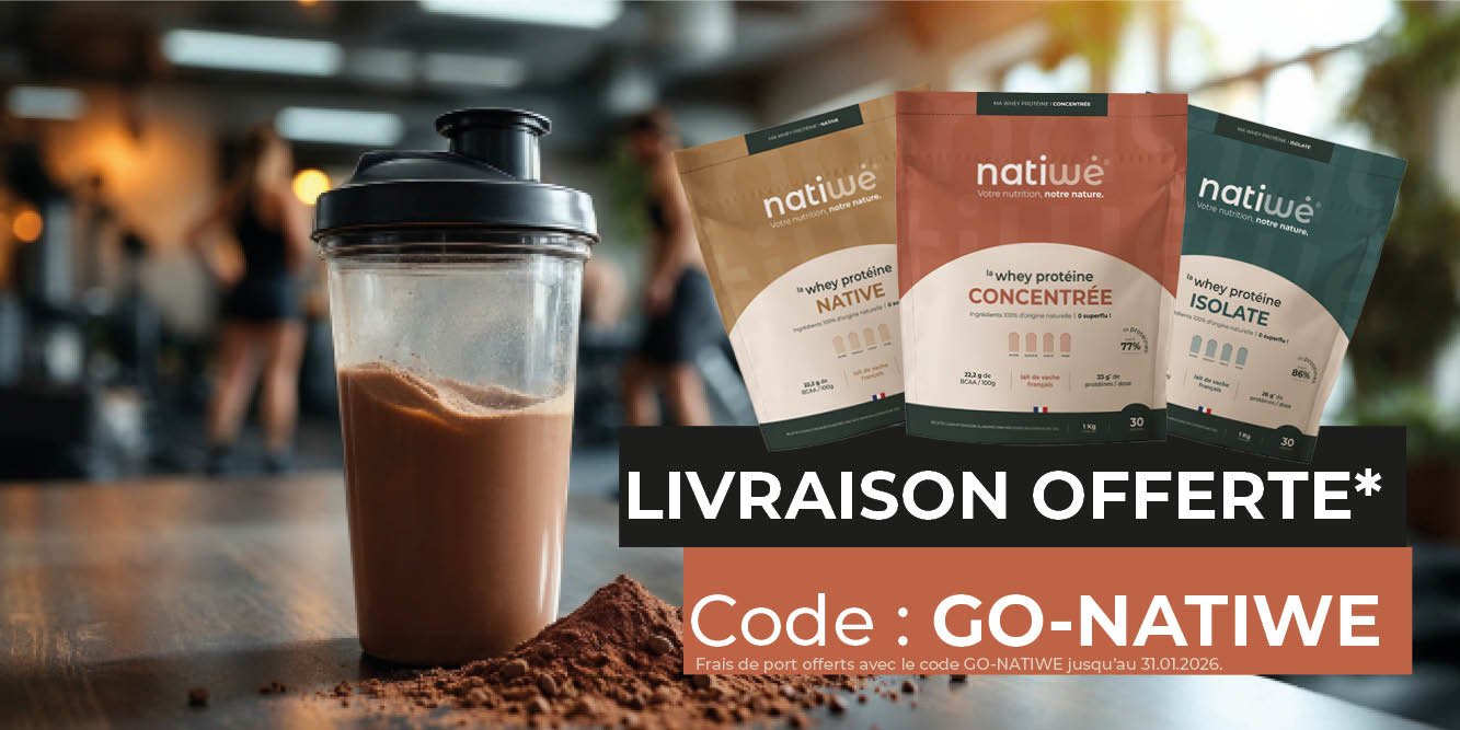 Notre gamme de whey protéines origine france et naturelle pour les sportifs